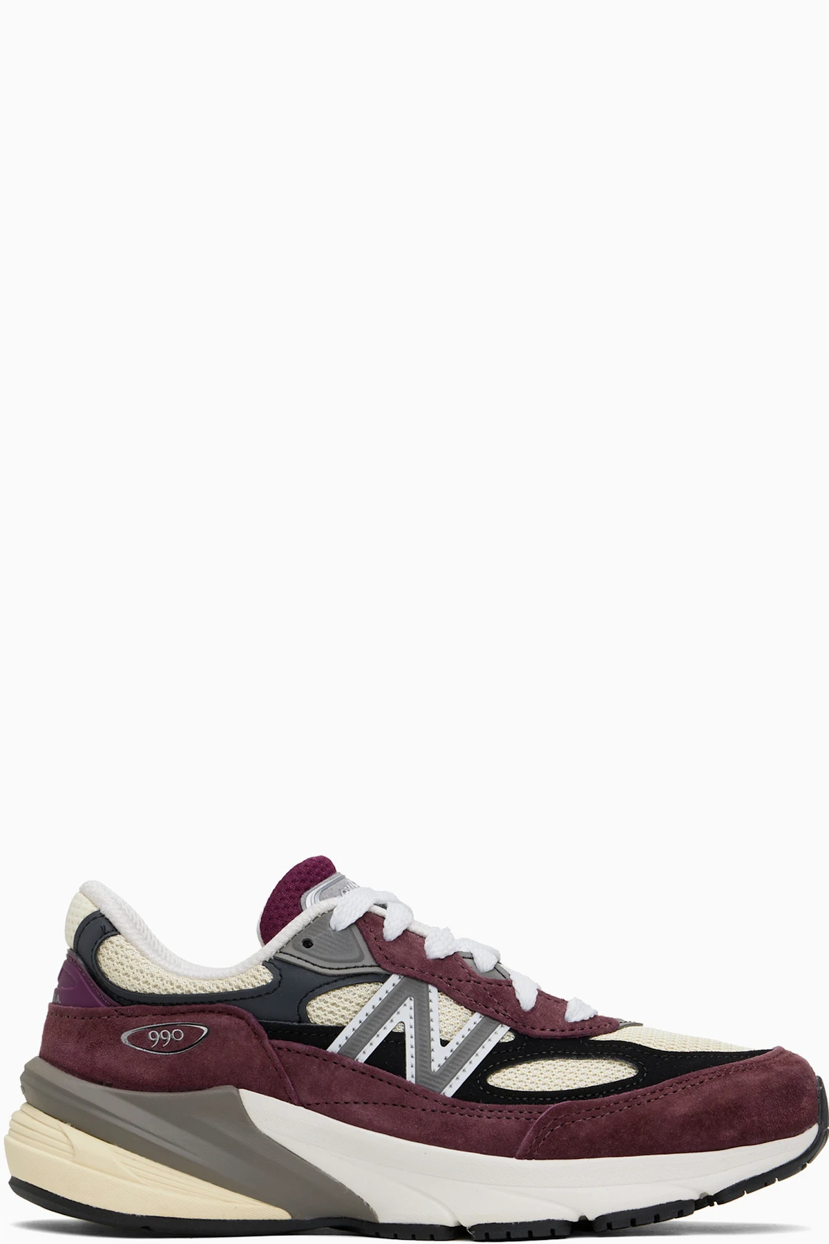 Burgundy & Beige 'Made in USA' 990v6 Sneakers