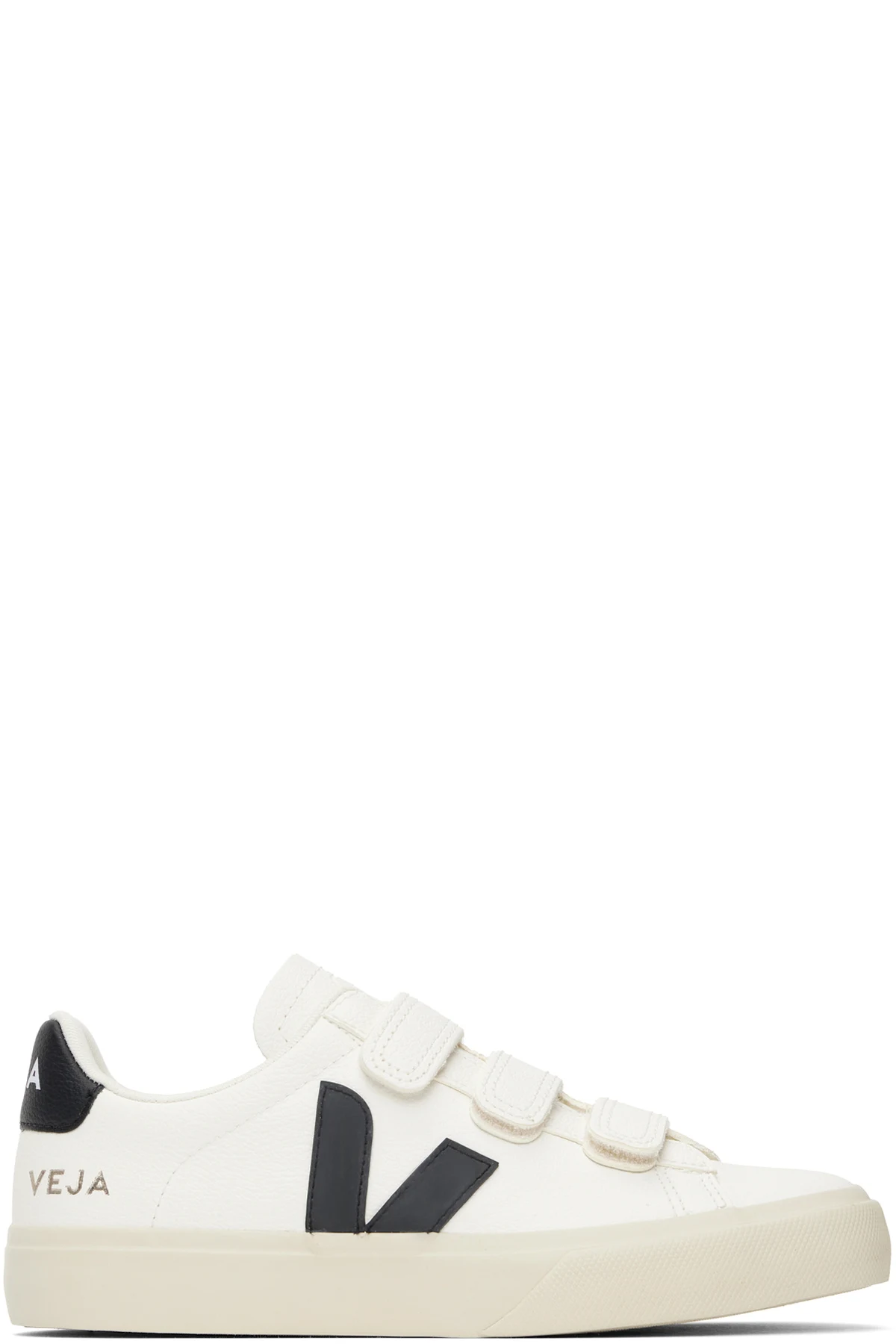 White & Black Recife Leather Sneakers