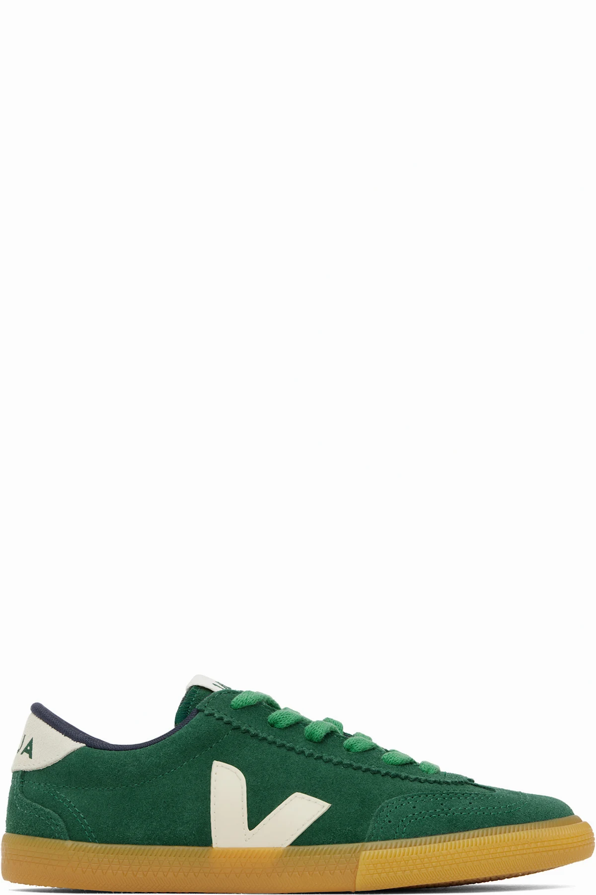 Green & Beige Volley Suede Sneakers