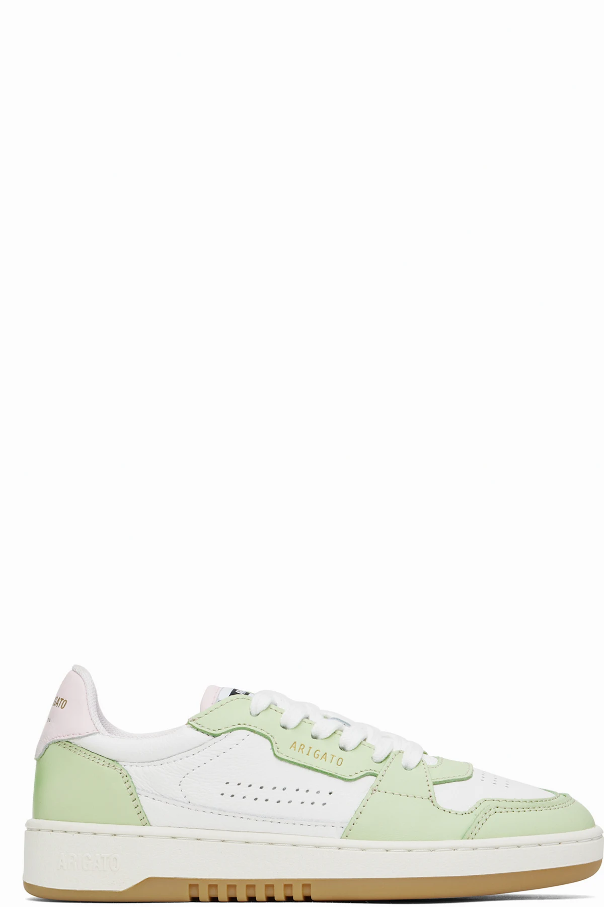 White & Green Dice Lo Sneakers
