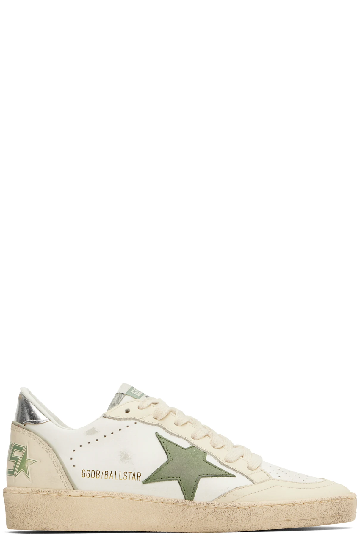 Off-White & Khaki Ball Star Sneakers