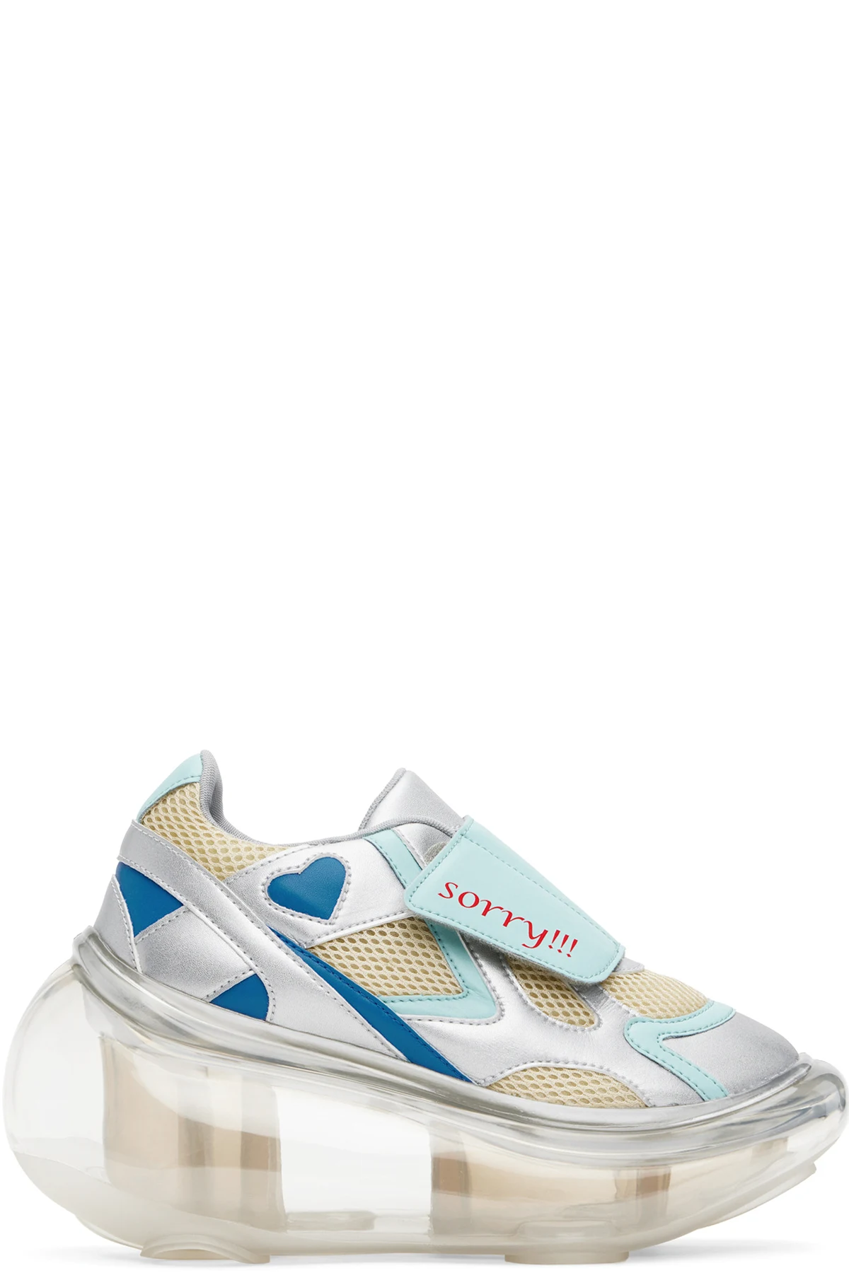 SSENSE Exclusive Off-White & Blue JennyFax Edition Bubble Sneakers