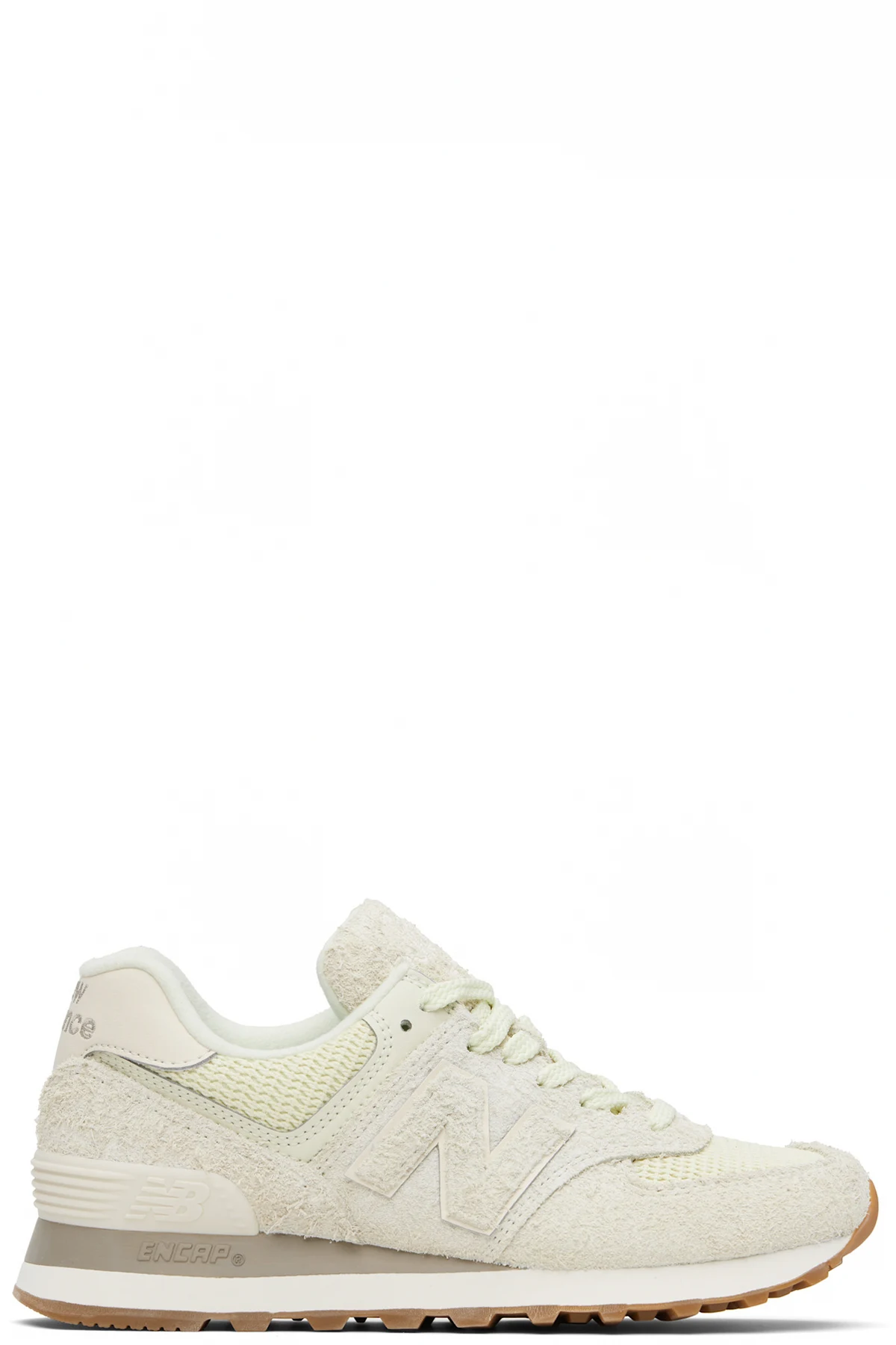 Beige & Green 574 Sneakers