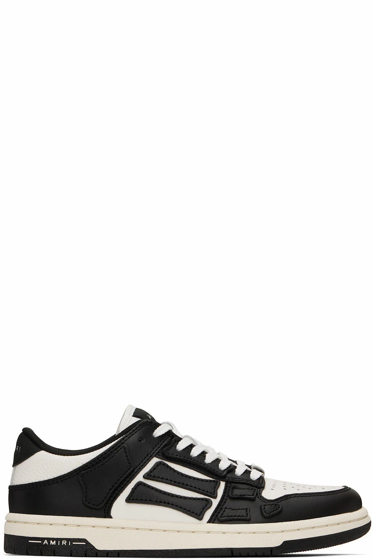 White & Black Skel-Top Low Sneakers