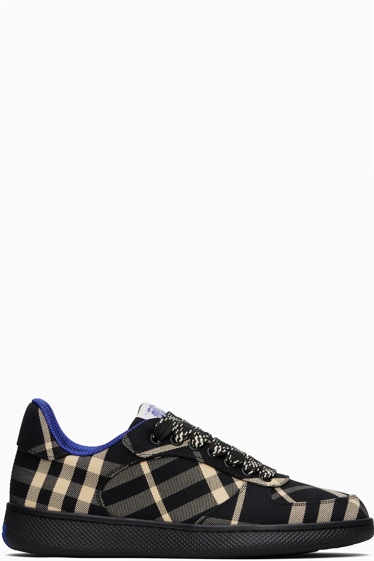 Black & Beige Check Terrace Sneakers