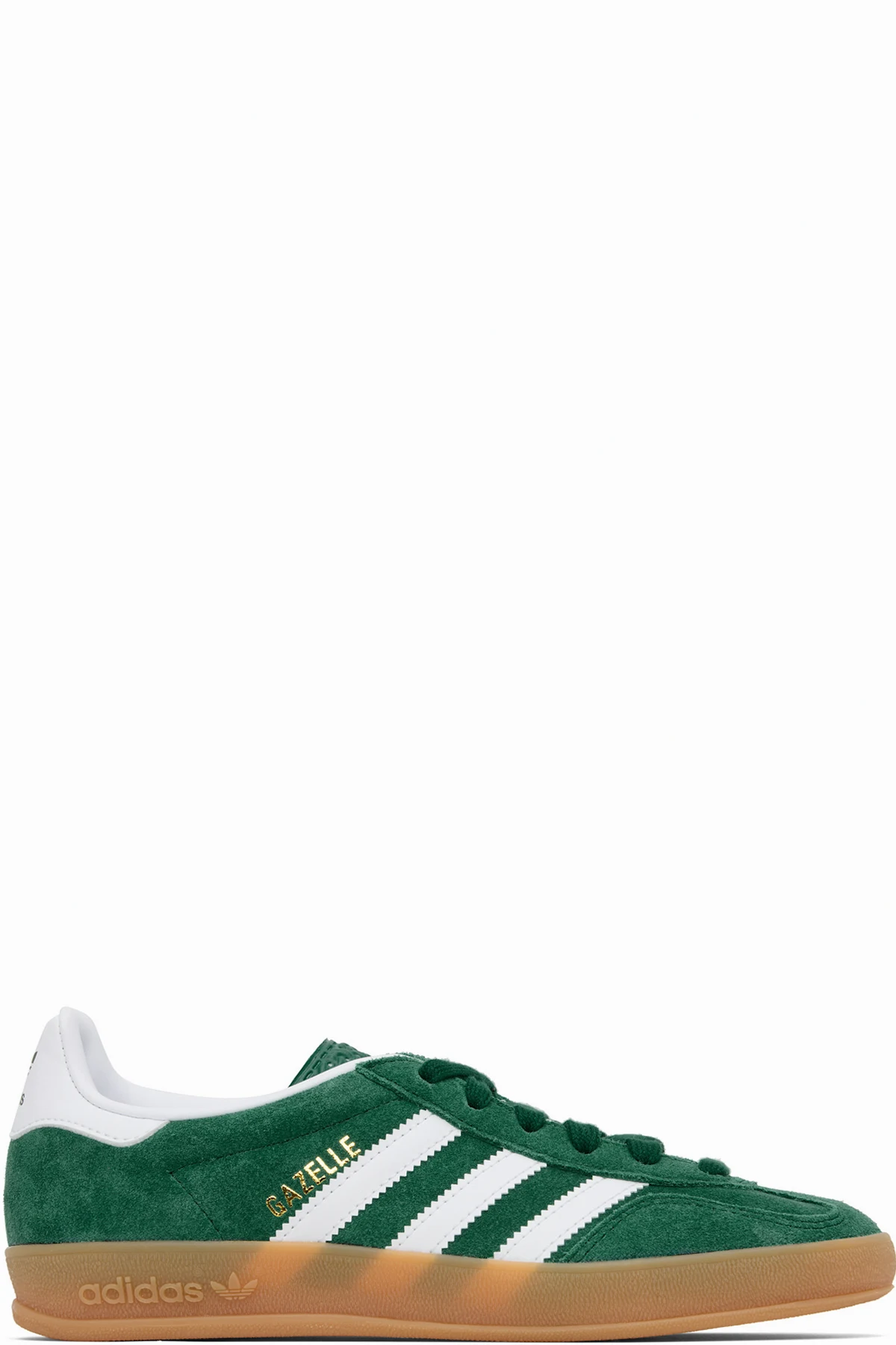 Green & White Gazelle Indoor Sneakers