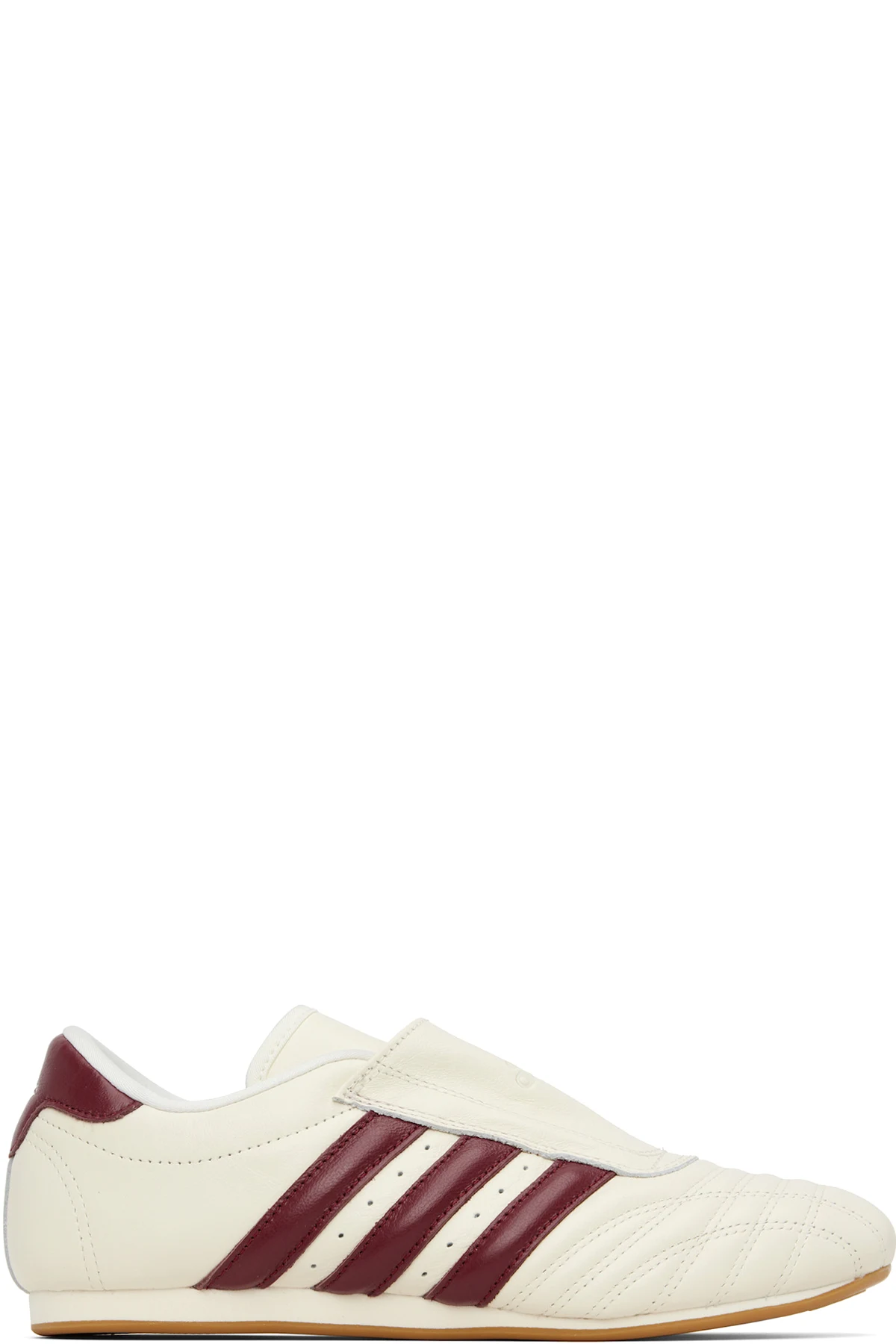 Off-White & Burgundy Taekwondo Sneakers