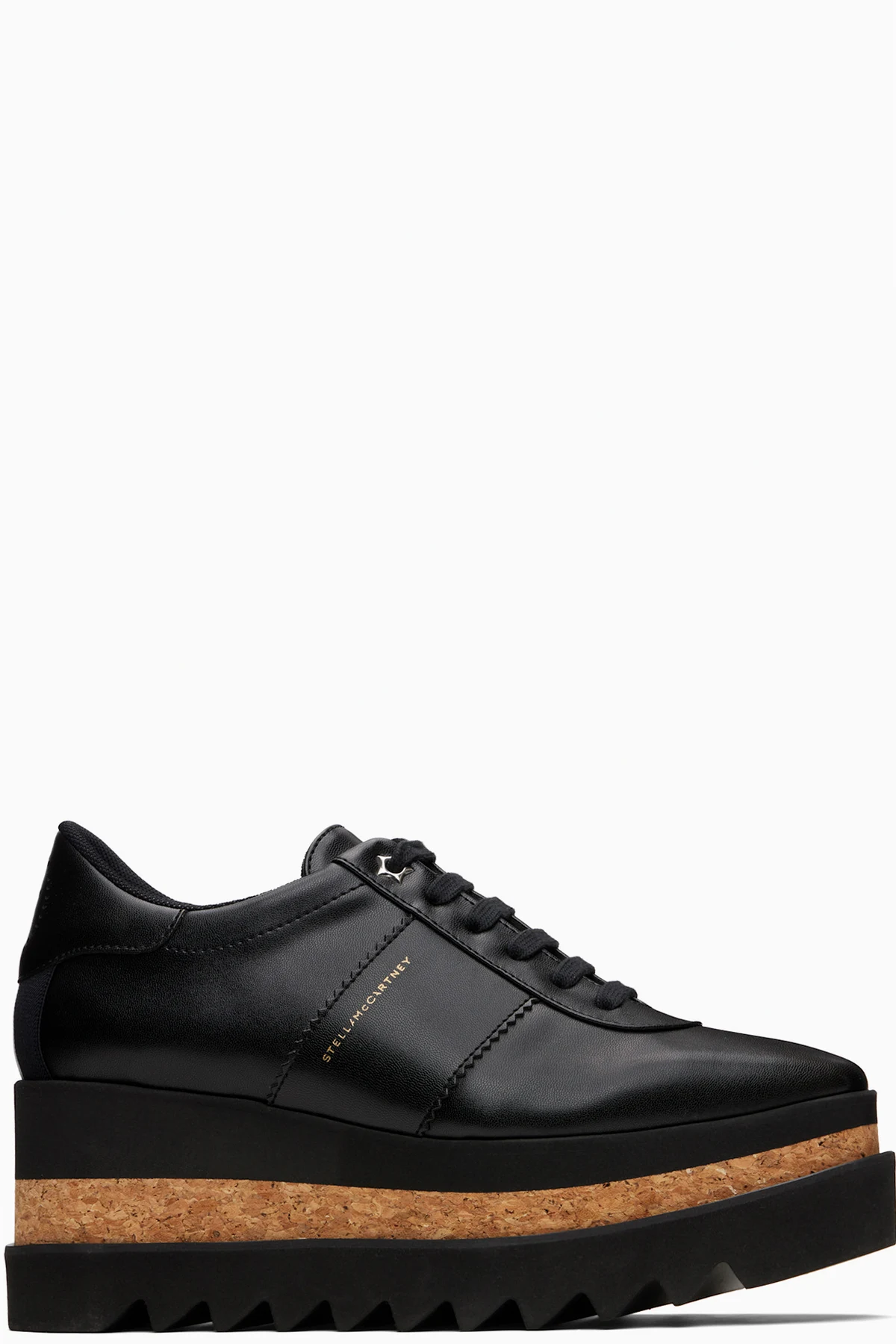 Black Sneak-Elyse Platform Lace-Up Sneakers