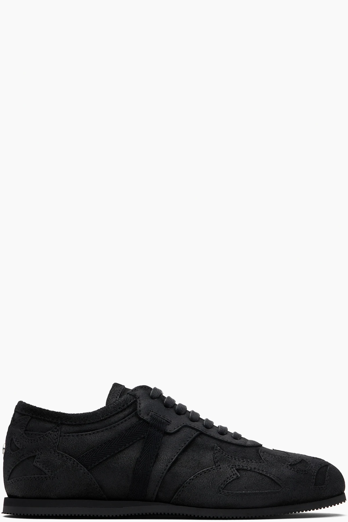 Black Milton Low-Top Boxing Sneakers