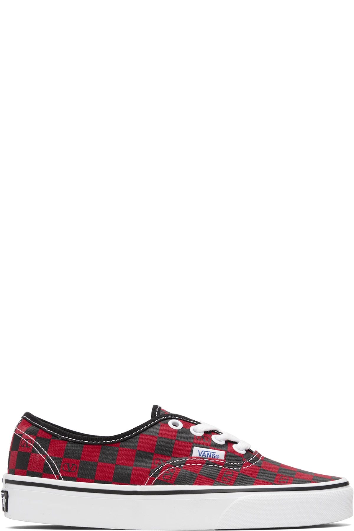Red Vans Edition Low-Top VLogo Checkerboard Sneakers