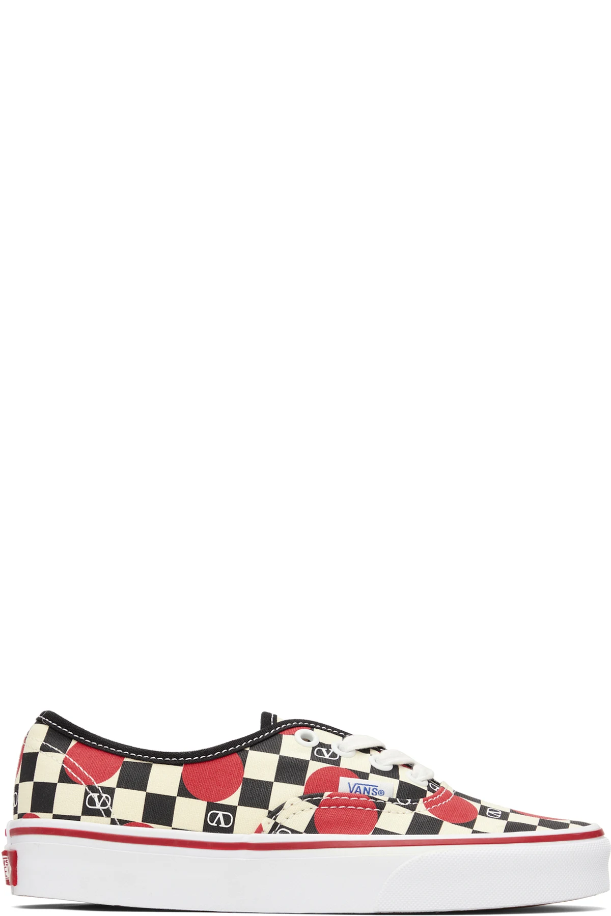 Black & White Vans Edition Low-Top VLogo Checkerboard Sneakers