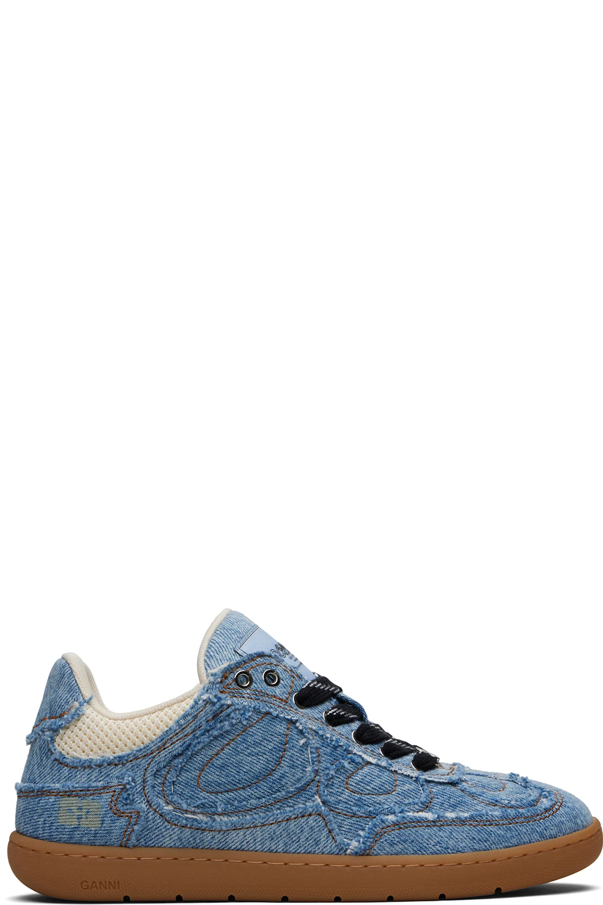 Blue 08 Denim Raw Edge Sneakers