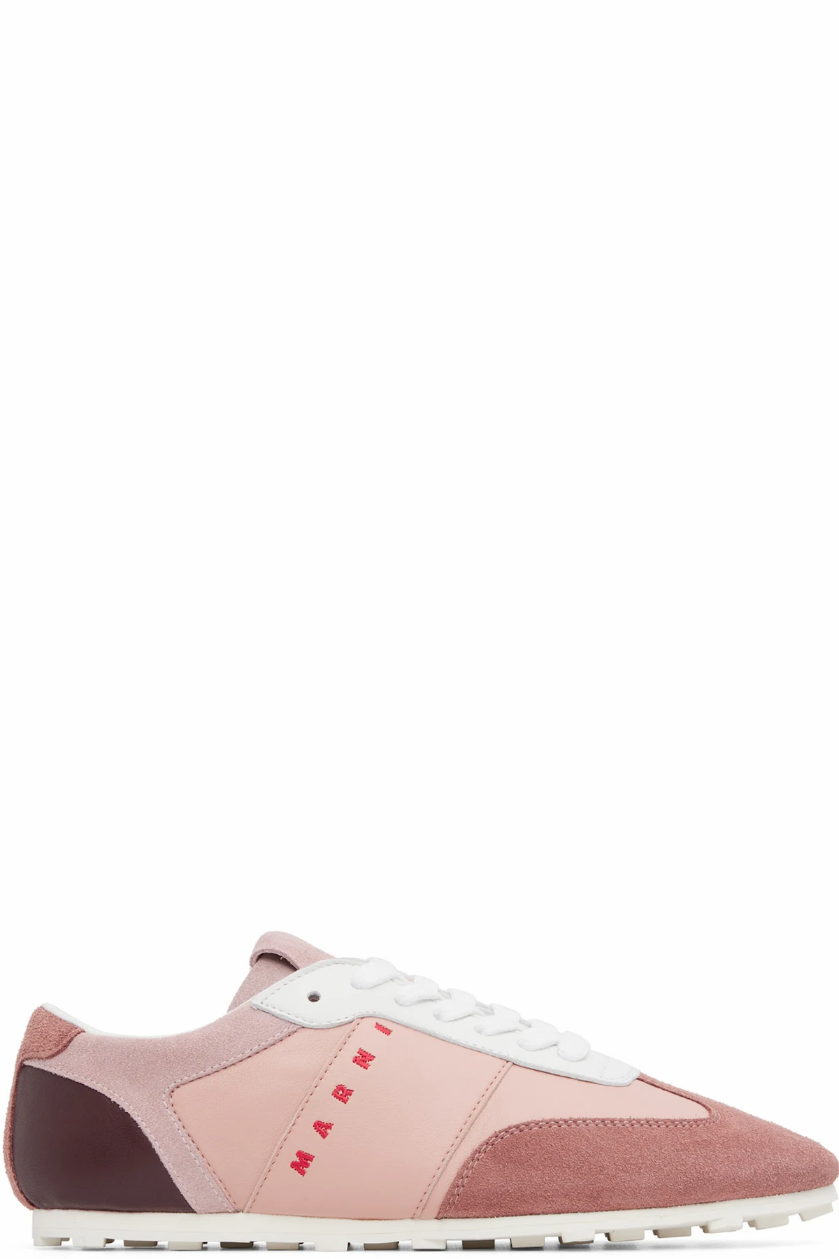 Pink Leather & Suede Sneakers