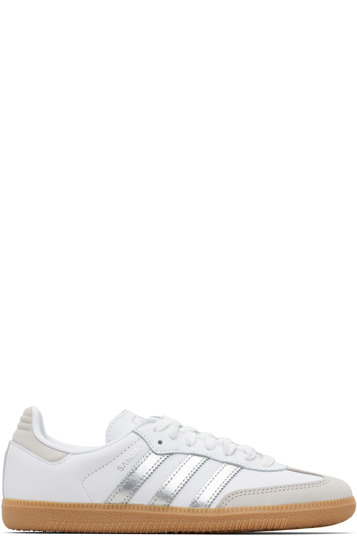 White & Silver Samba OG Sneakers