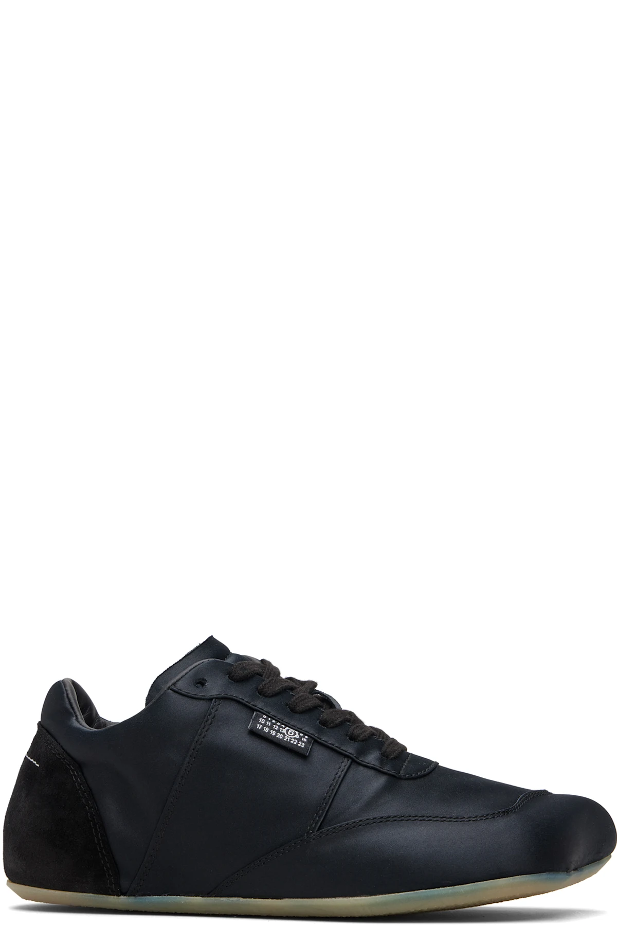Black Satin Factory Sneakers