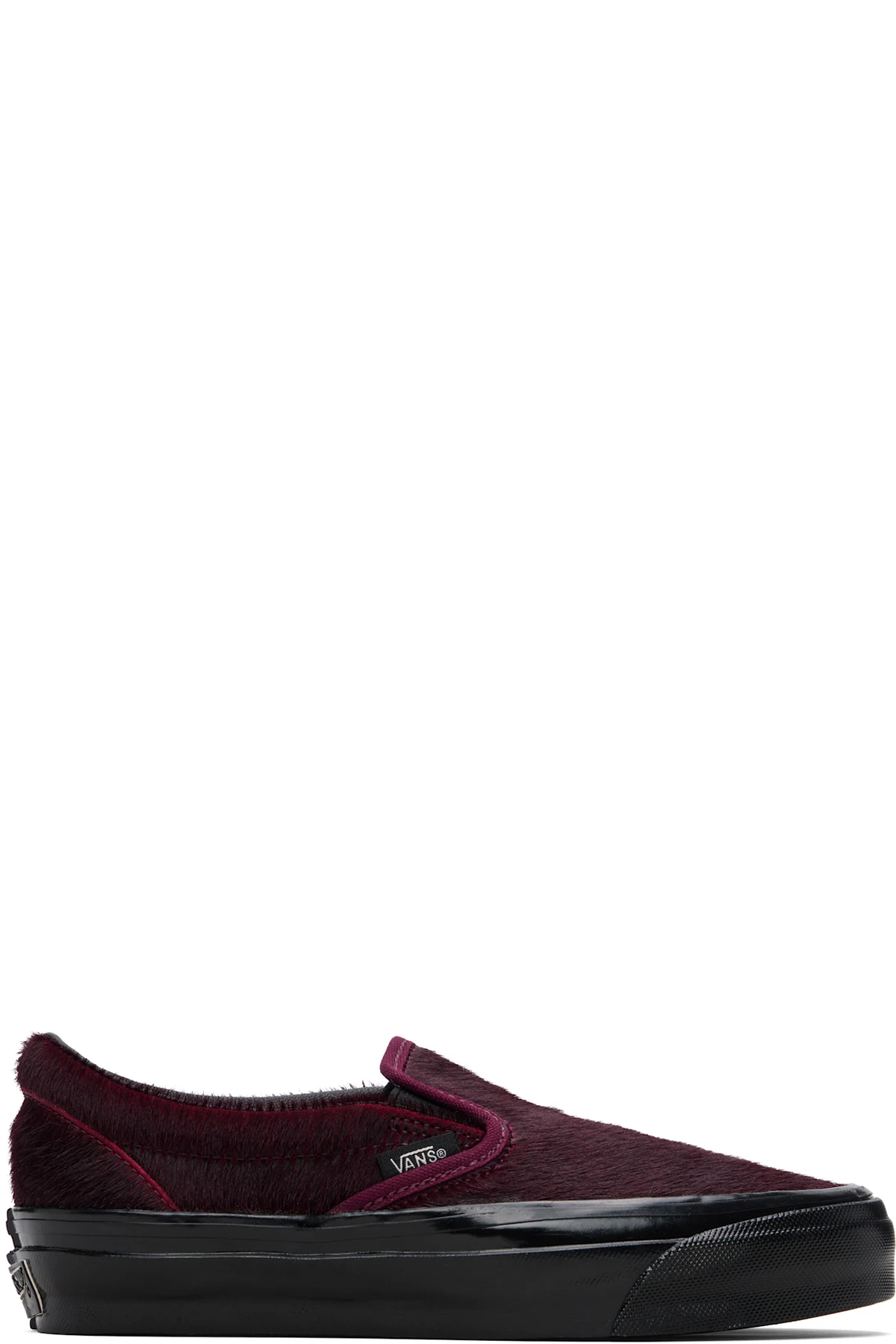 Burgundy Premium Classic Slip-On Sneakers