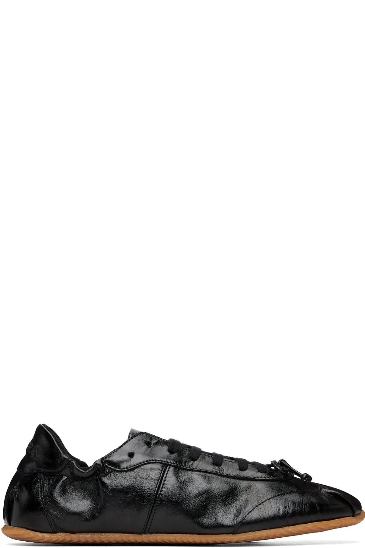 Black Ballerina Leather Sneakers