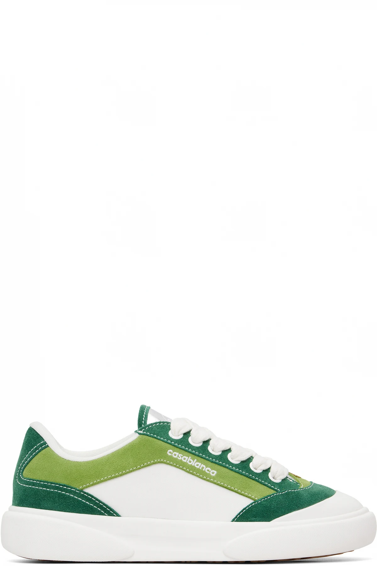White & Green 'Del Mar' Sneakers