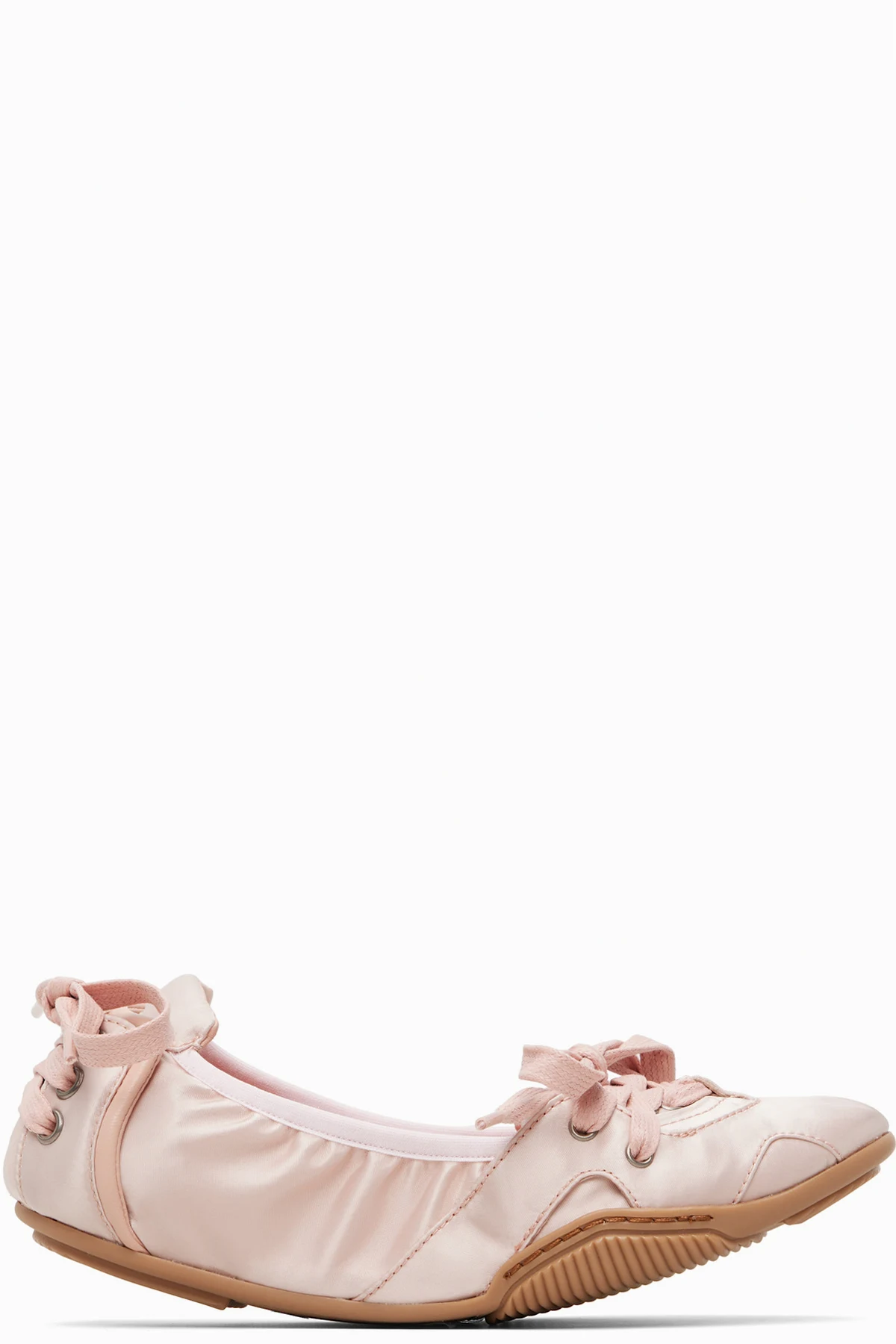 Pink Lace-Up Satin Sneakers