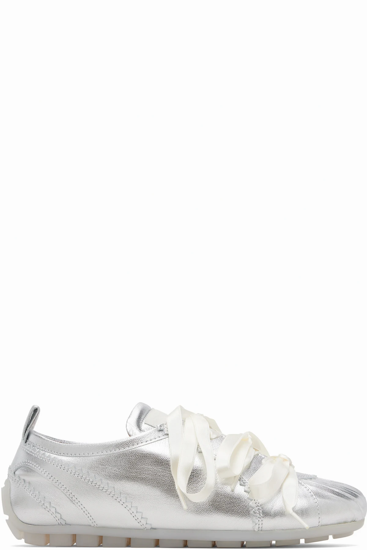 Silver Ballerina Grip Sneakers