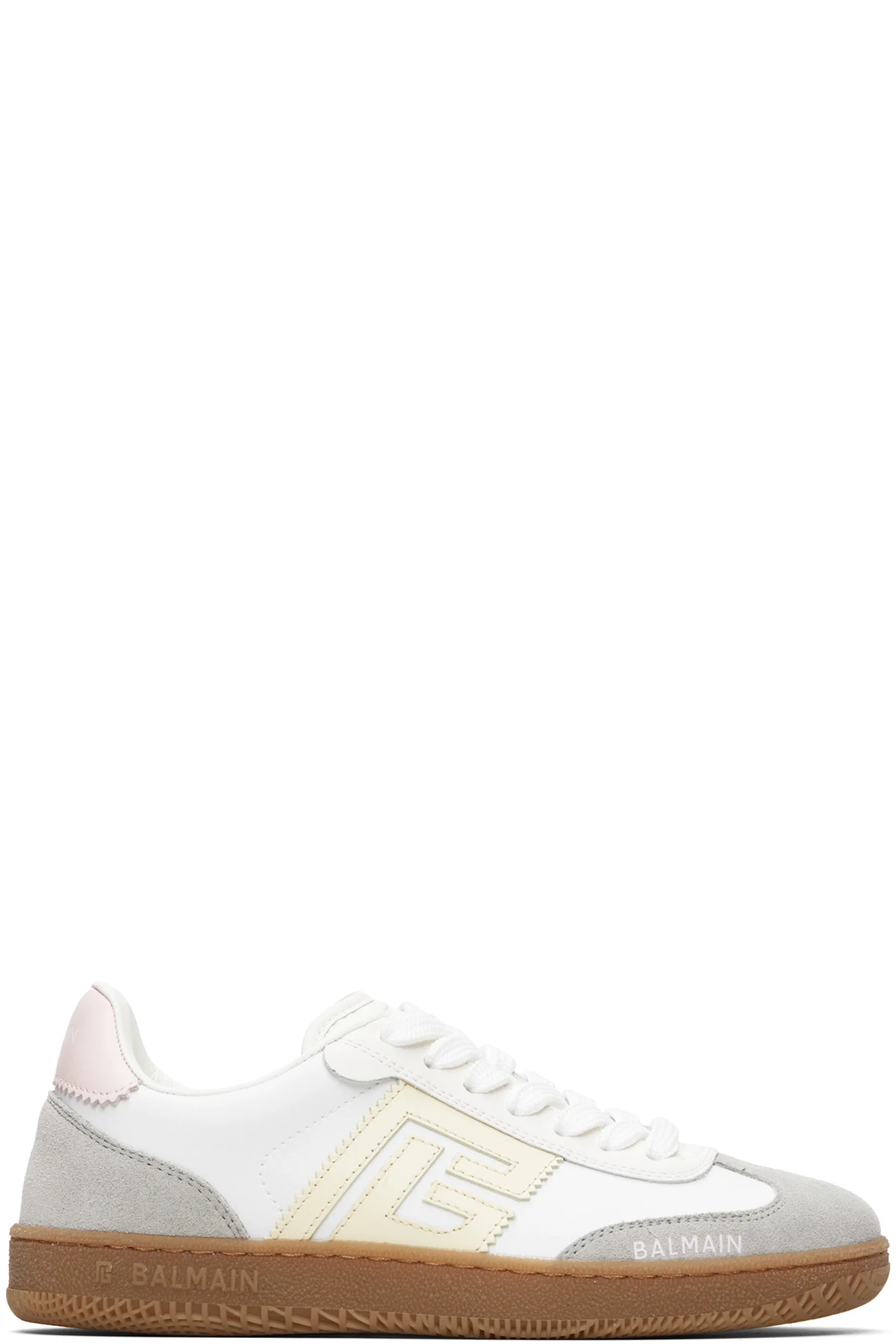 White Swan Suede & Nylon Sneakers