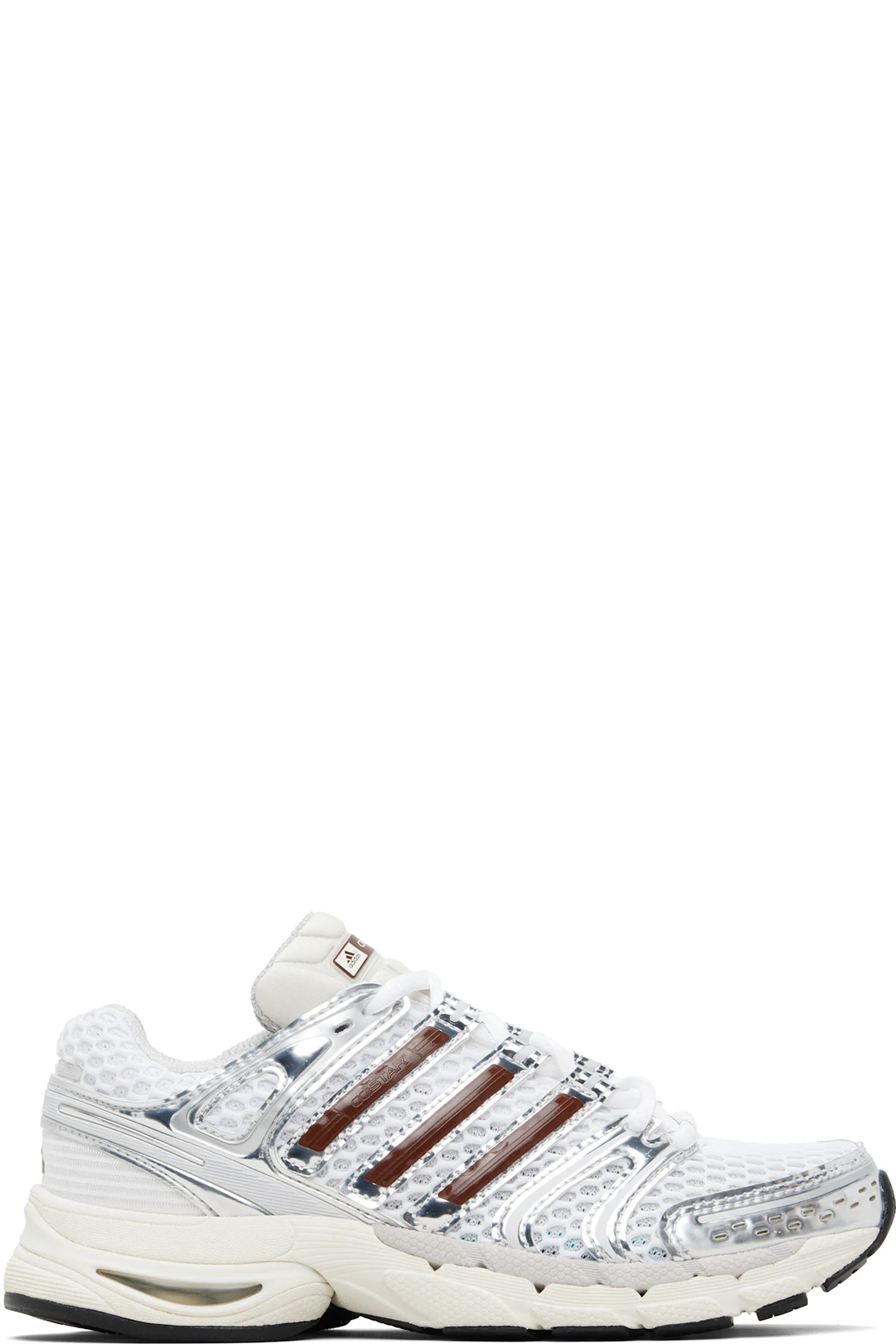White & Brown Adistar Control 5 Sneakers