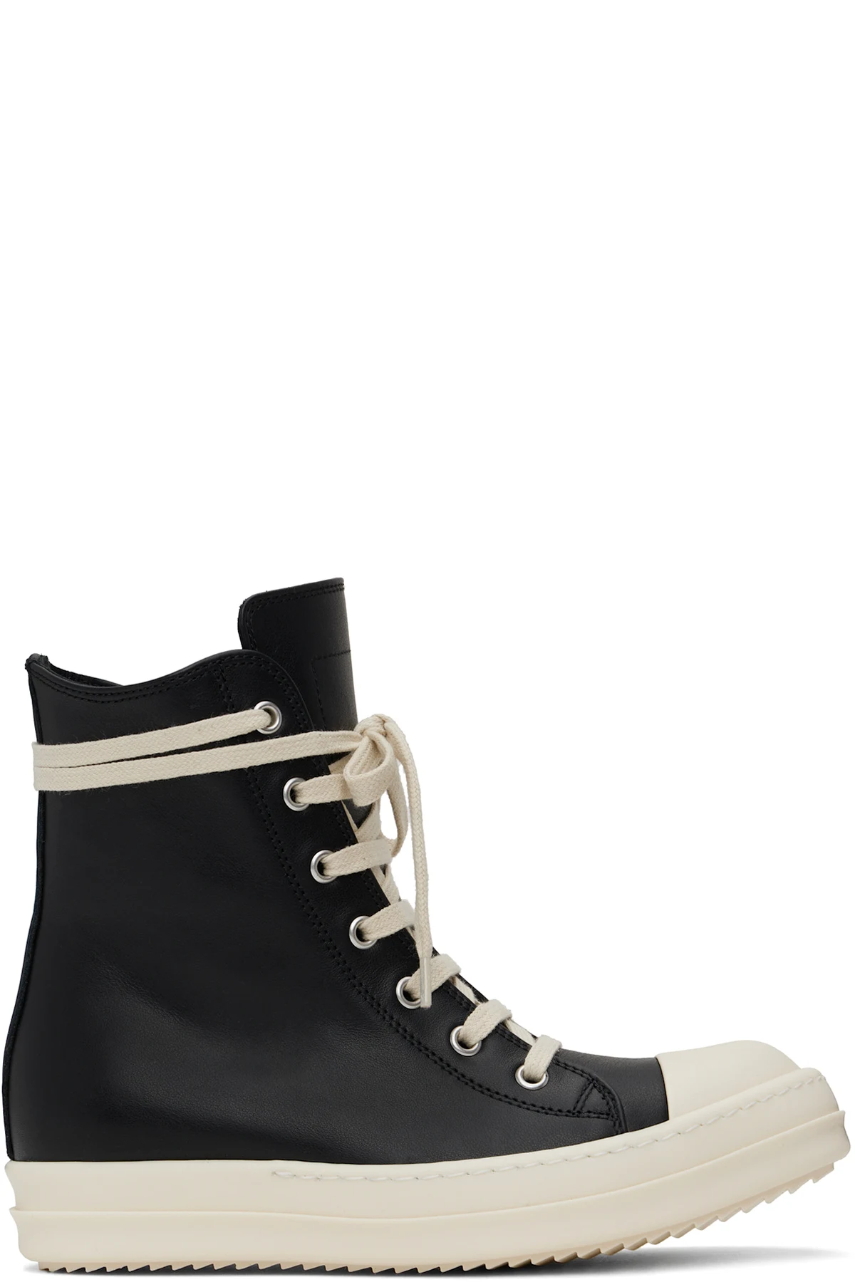 Black Hollywood Calf Leather Sneakers