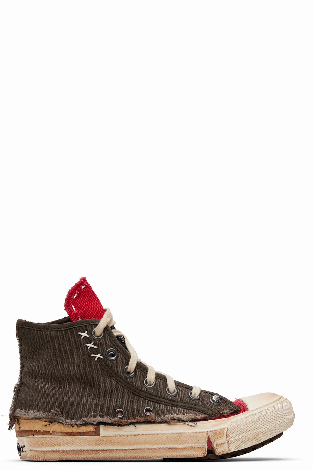 Red & Brown Loved To Death Sneakers