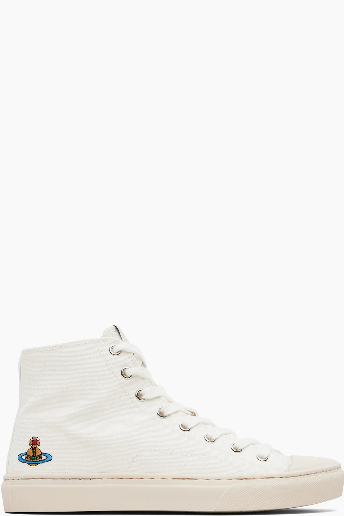 White High Top Plimsoll Sneakers