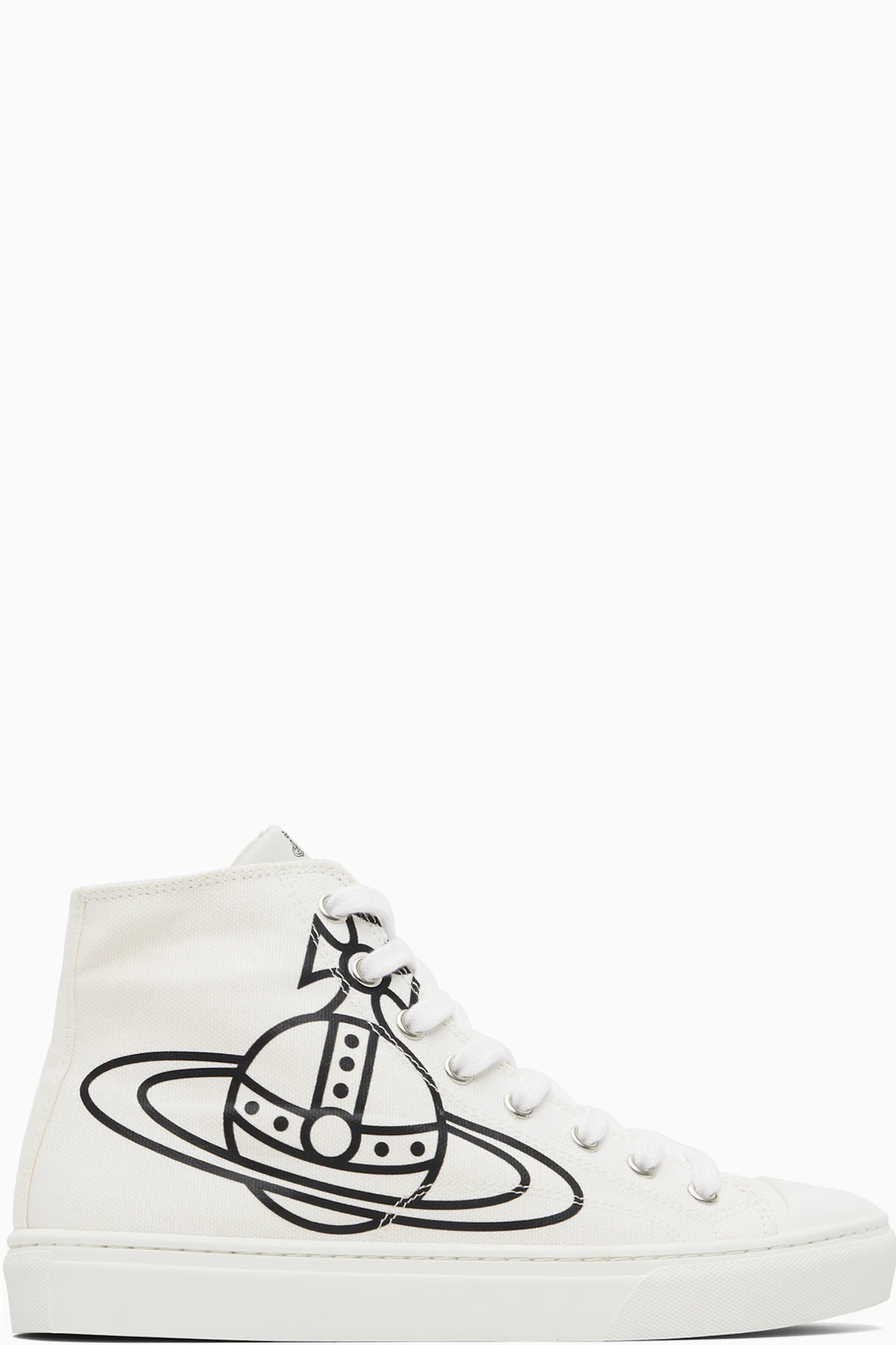 White High Top Canvas Plimsoll Sneakers