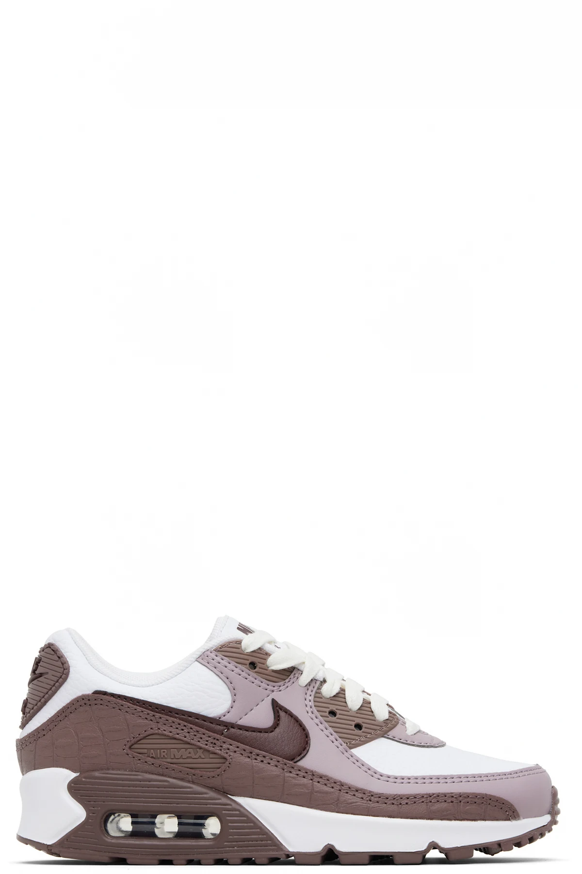 Burgundy & White Air Max 90 Sneakers