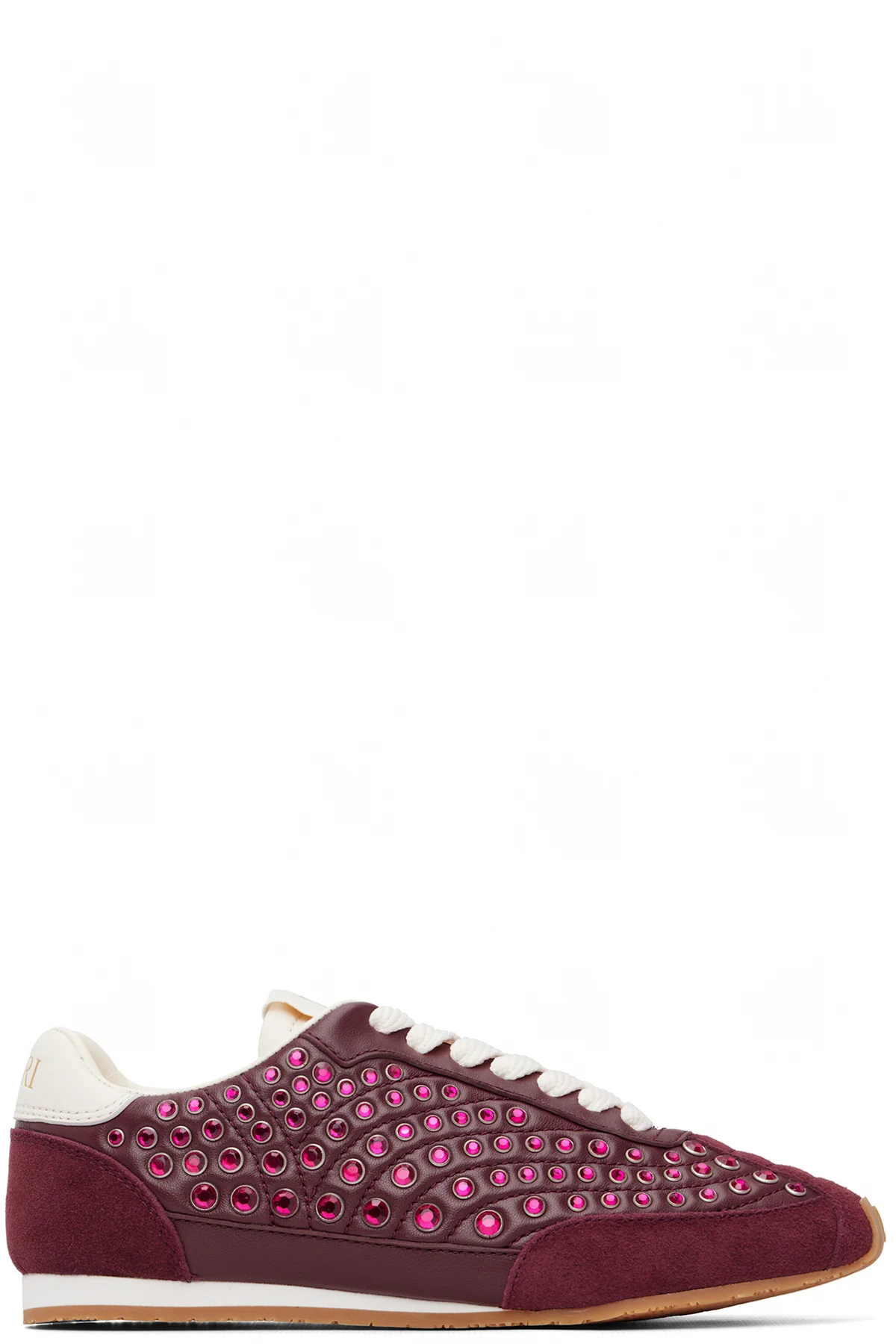Burgundy Stud Pacific Flat Sneakers