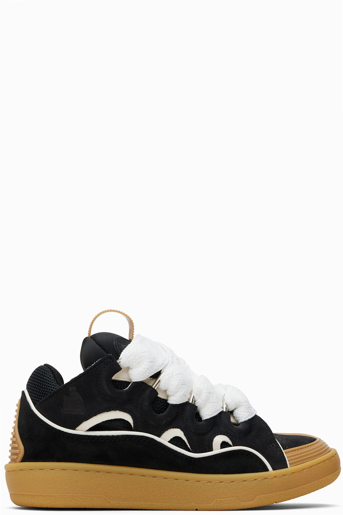 Black & Tan Curb Leather Sneakers