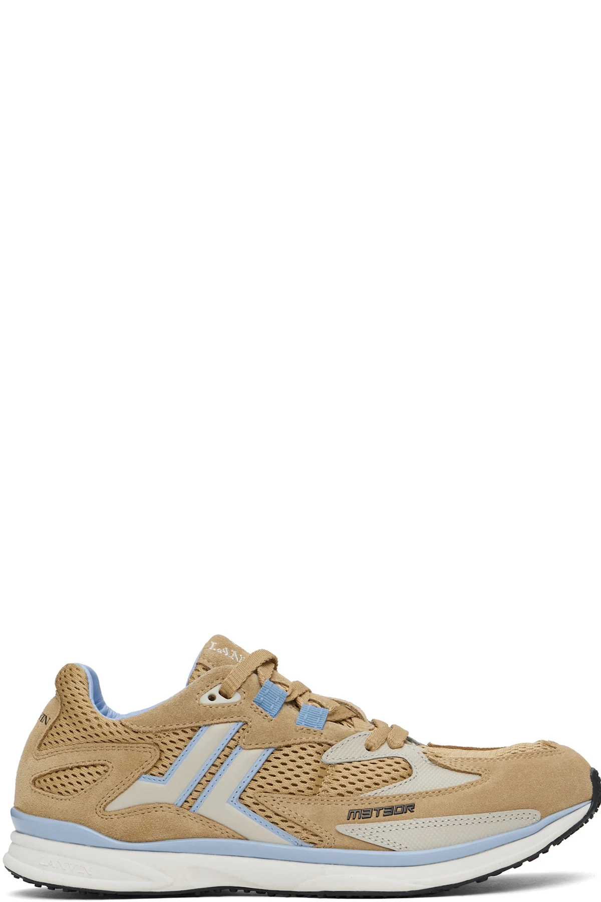 Beige & Blue Meteor Runner Sneakers