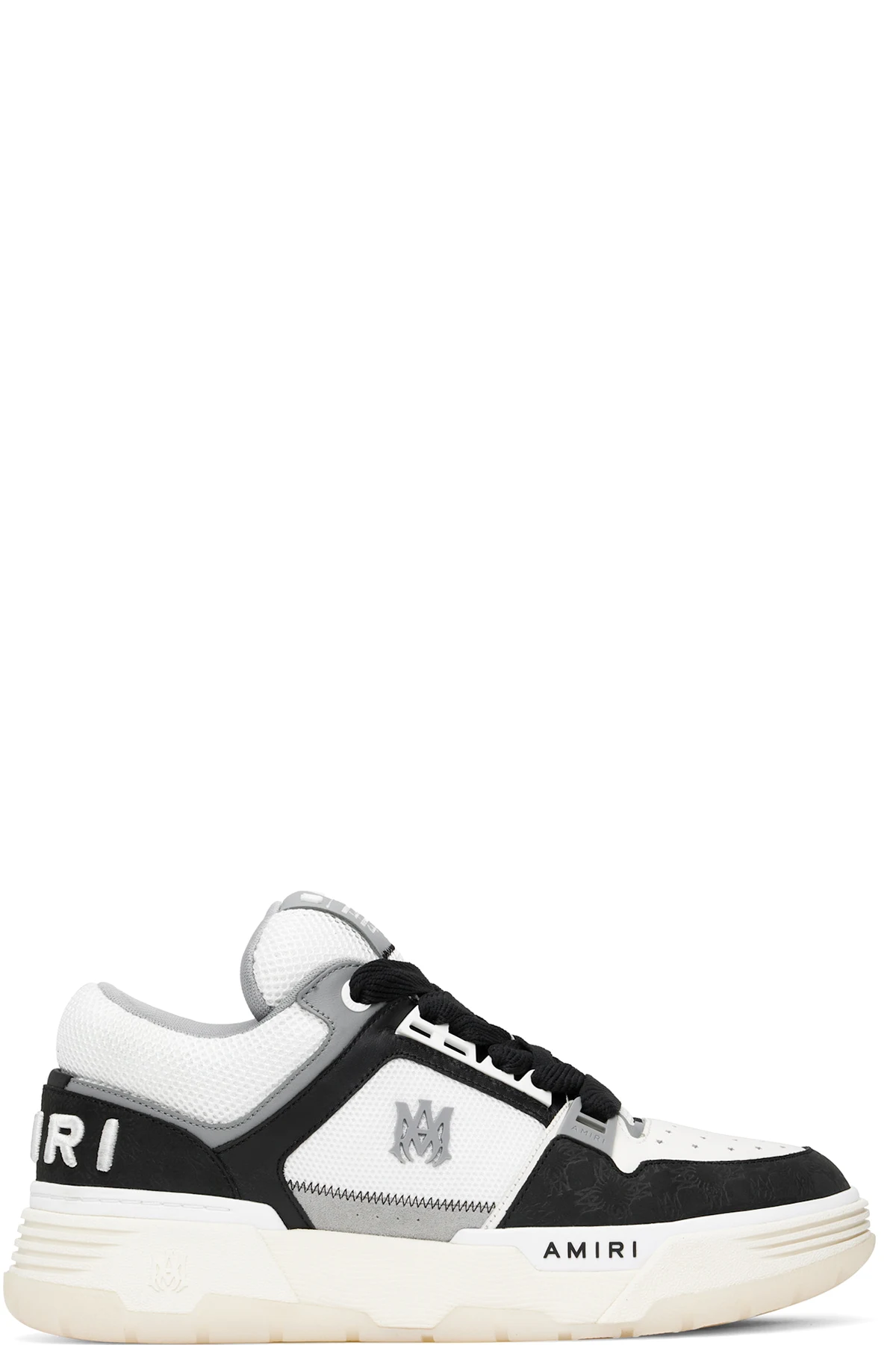 White & Black MA Quad Debossed Nubuck MA-1 Sneakers