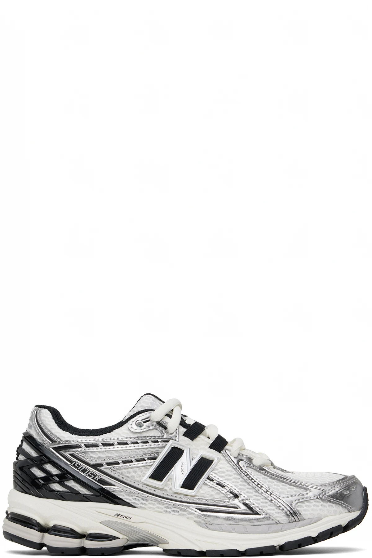 White & Silver 1906R Sneakers