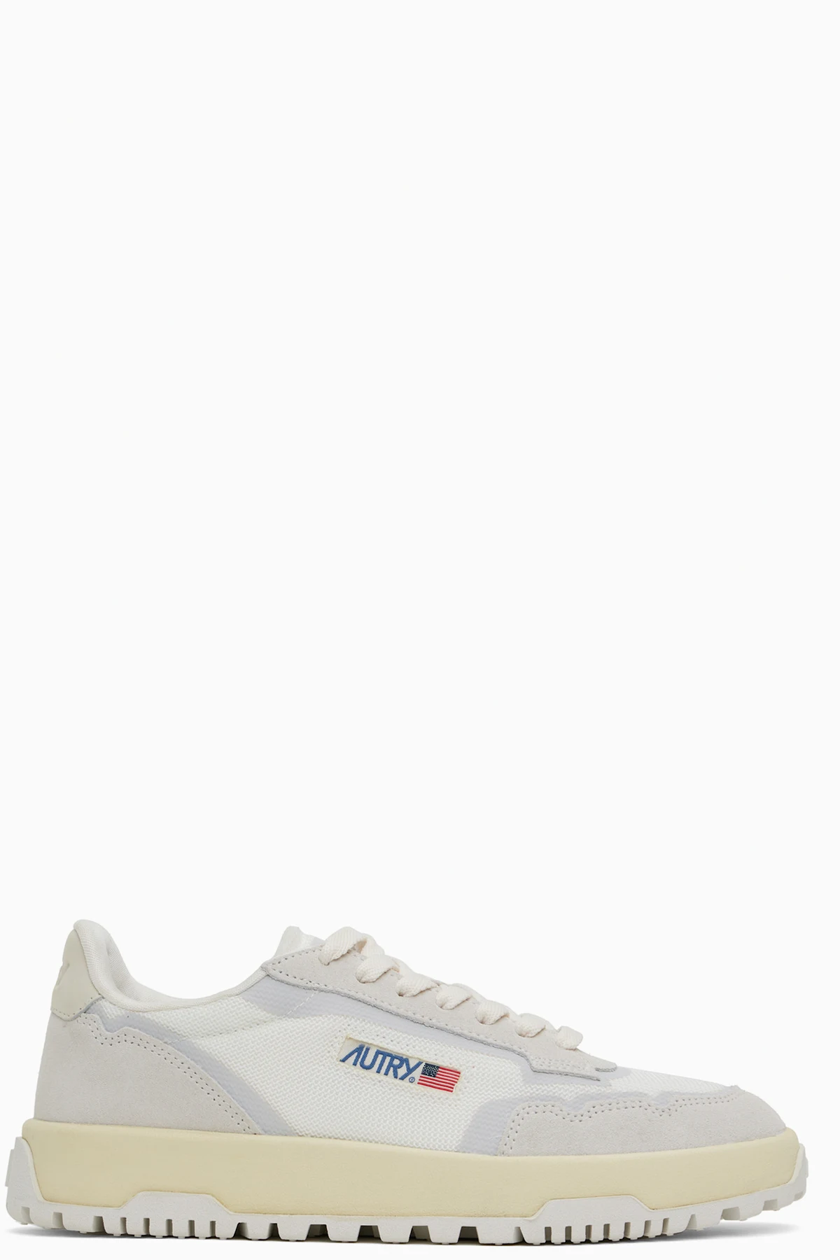 White & Gray Wildpace Low Sneakers