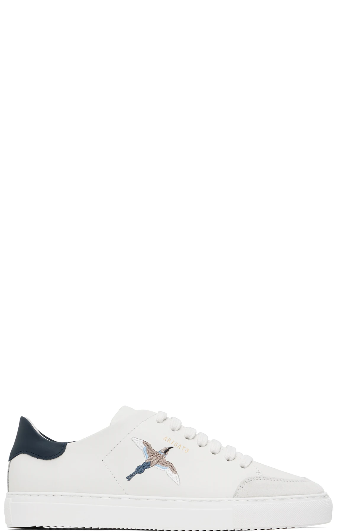 White & Navy Clean 90 B Bird Sneakers