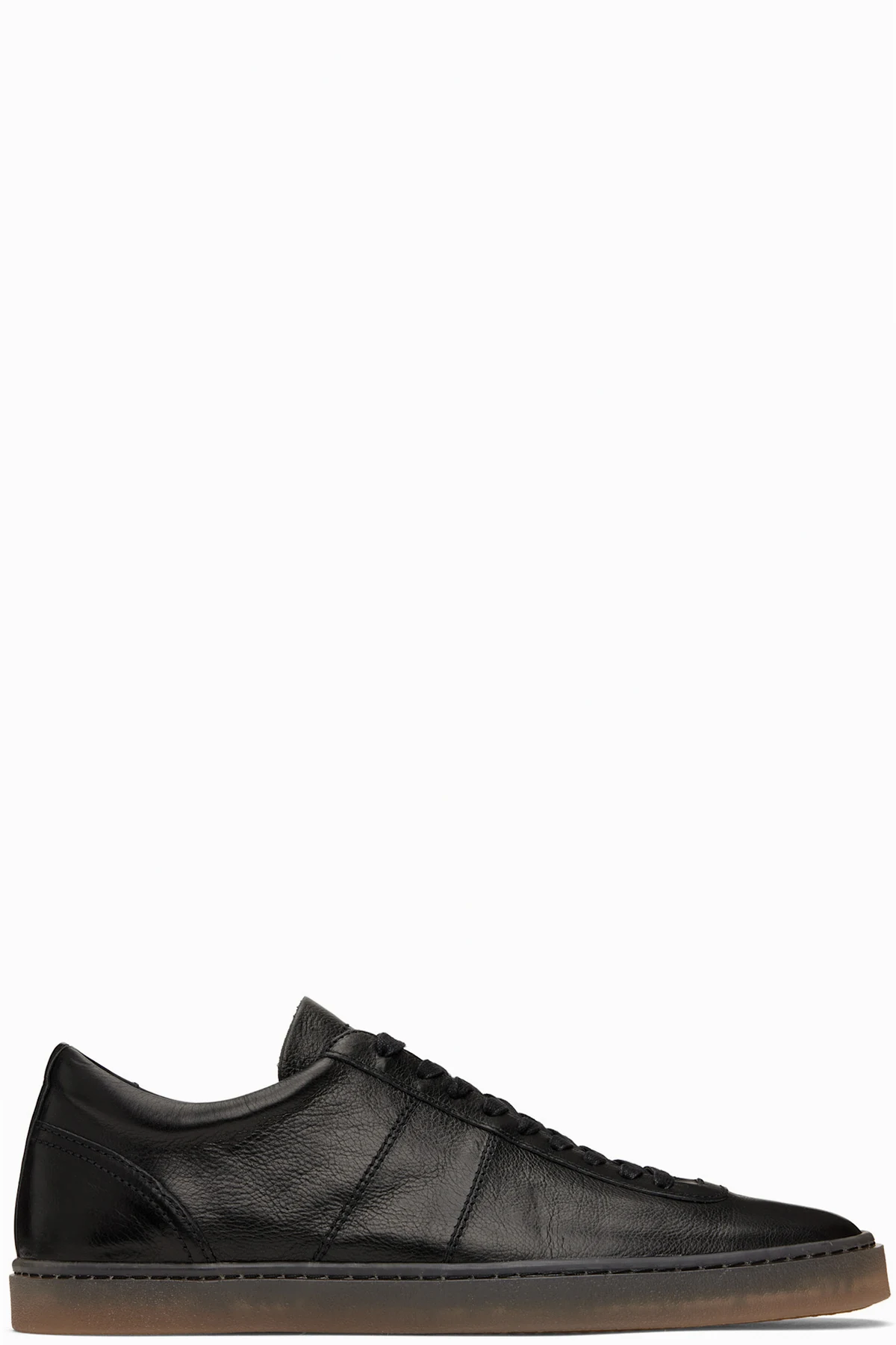 Black Linoleum Laced Up Sneakers
