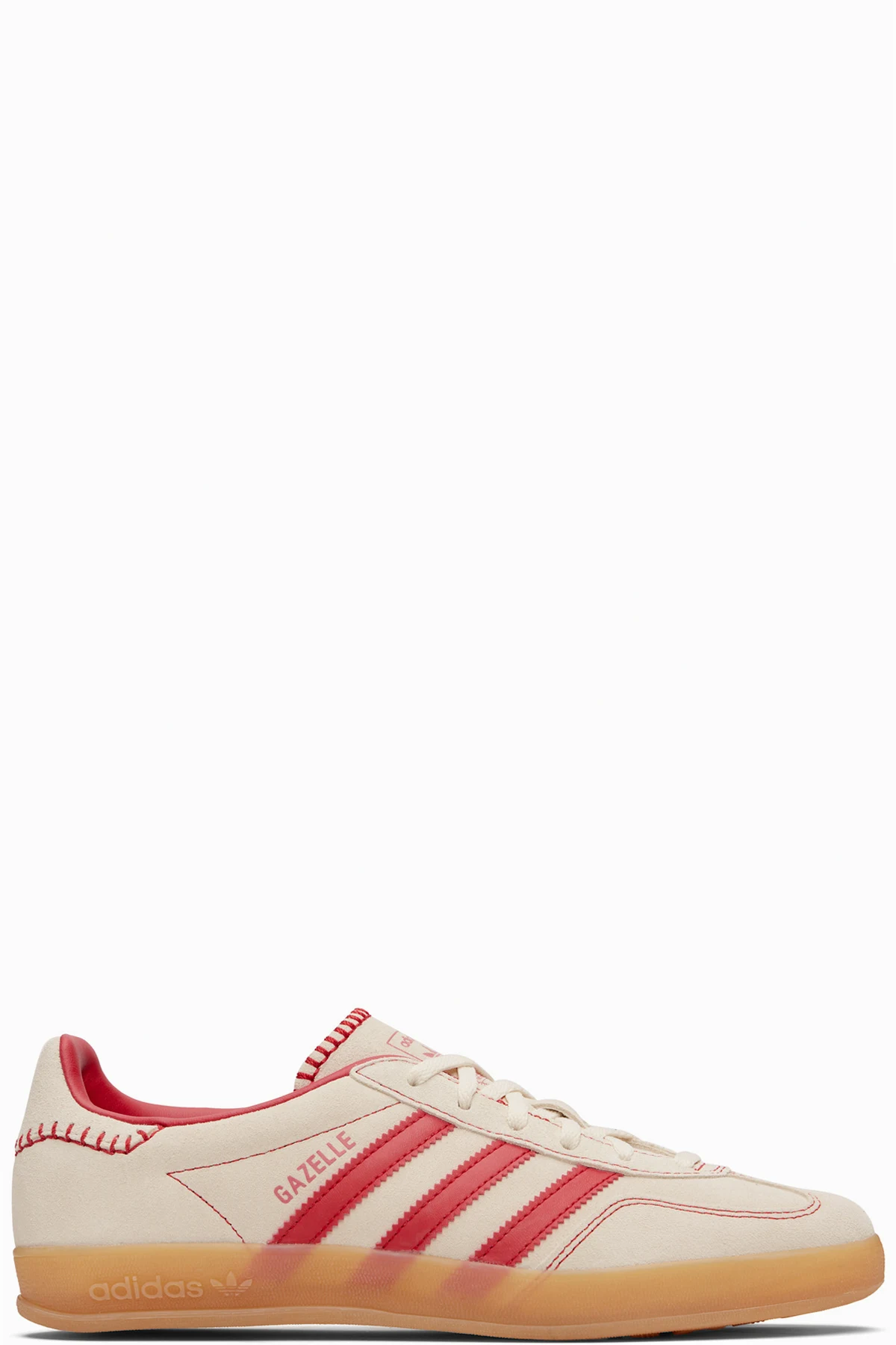 Beige & Red Gazelle Indoor Sneakers