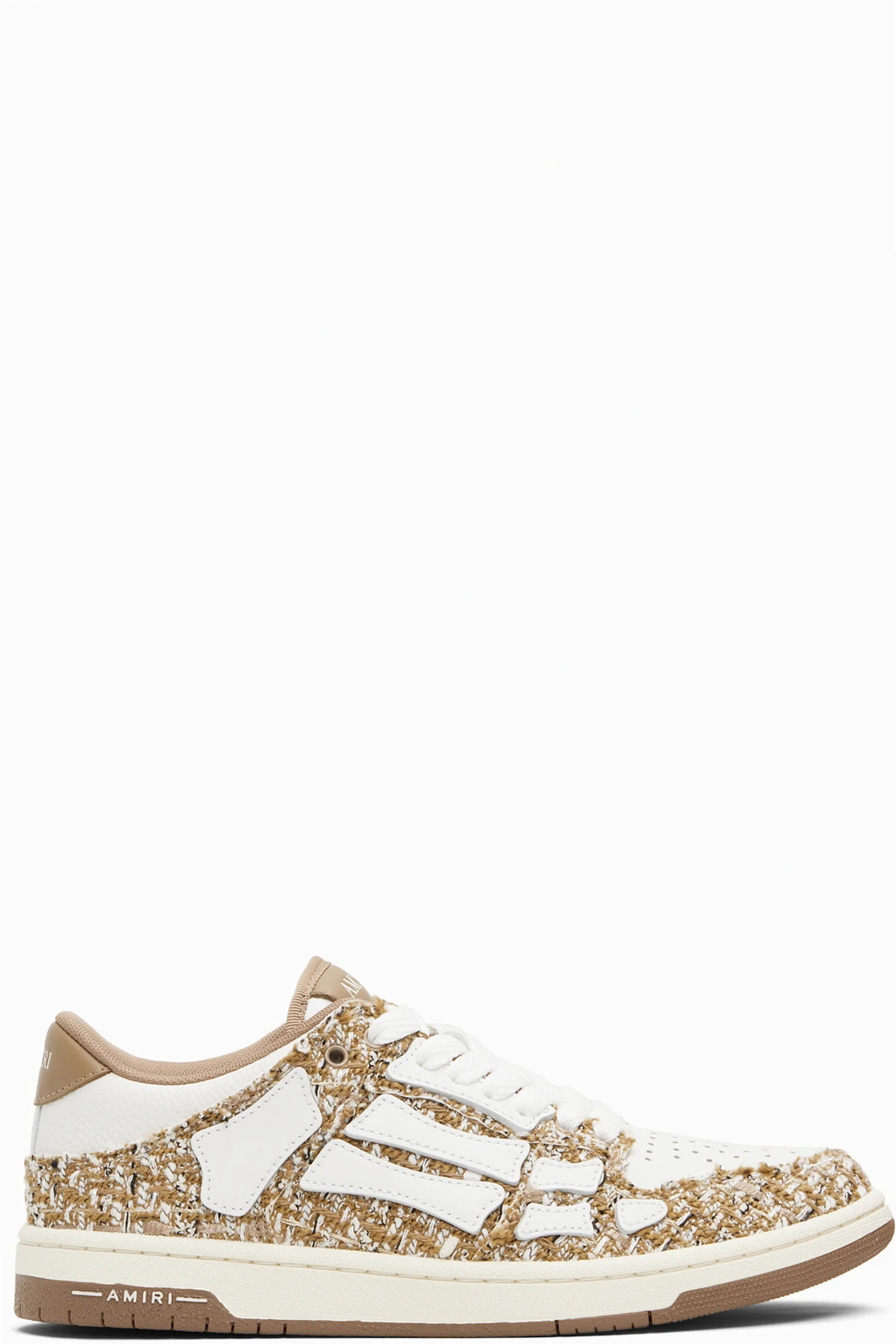 Beige Bouclé Skel Top Low Sneakers