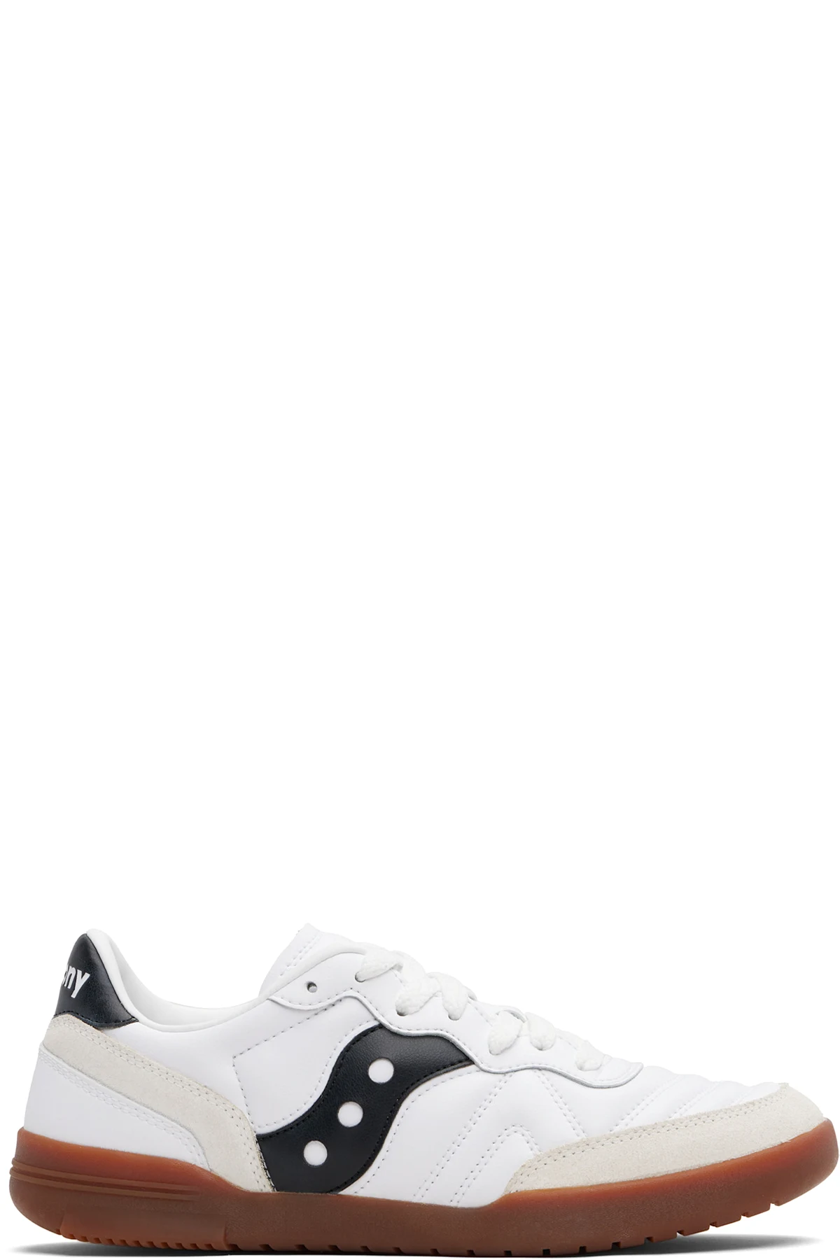 White & Off-White 586i Leather Sneakers