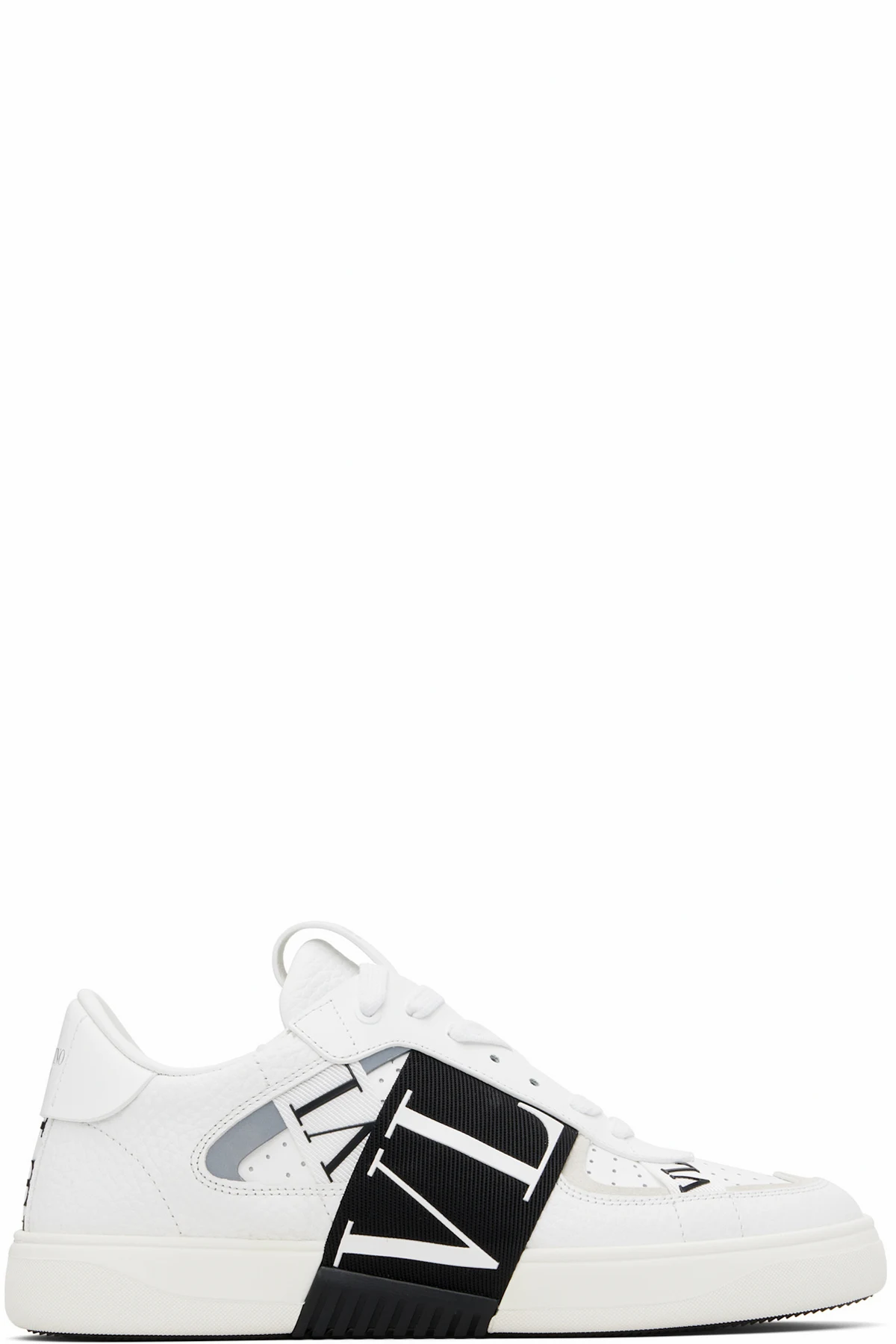 White Low-Top Calfskin VL7N Sneakers