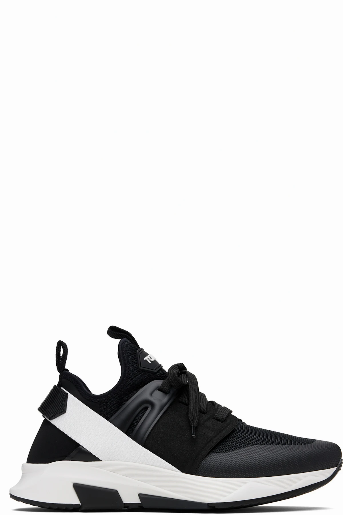 Black & White Neoprene Suede Jago Sneakers