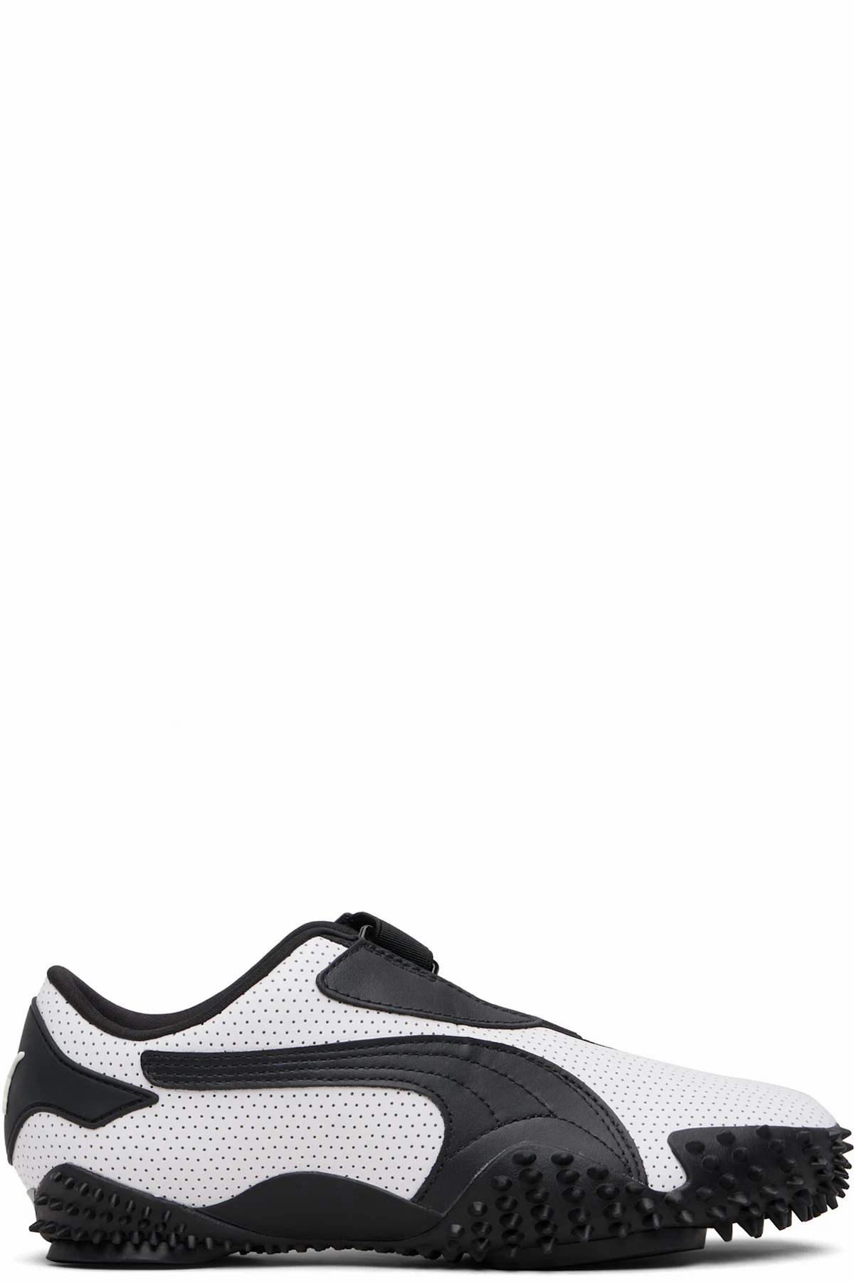 Black & White Mostro Perforated Sneakers