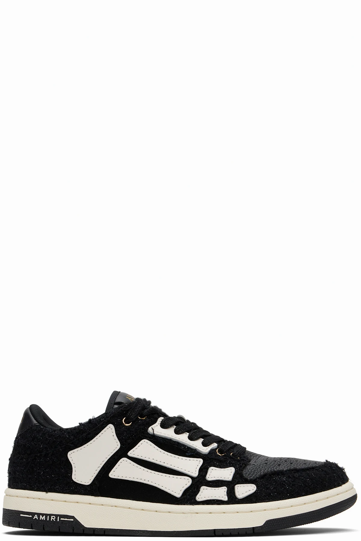 Black Boucle Skel Top Low Sneakers
