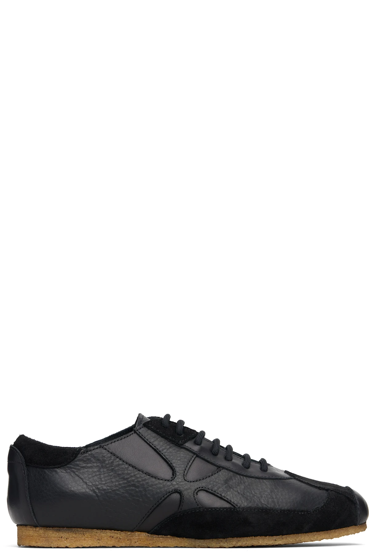 Black Slashed Trainer Sneakers