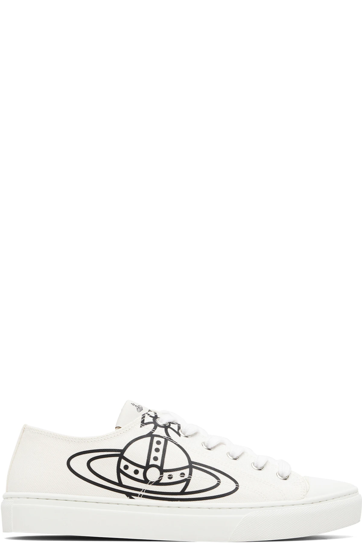White Low Top Canvas Plimsoll Sneakers