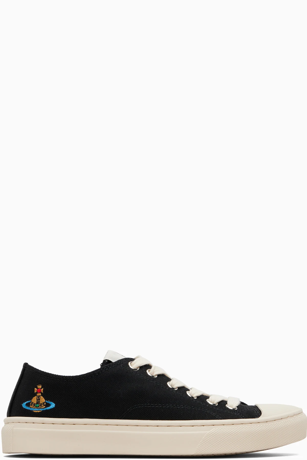 Black Low Top Plimsoll Sneakers