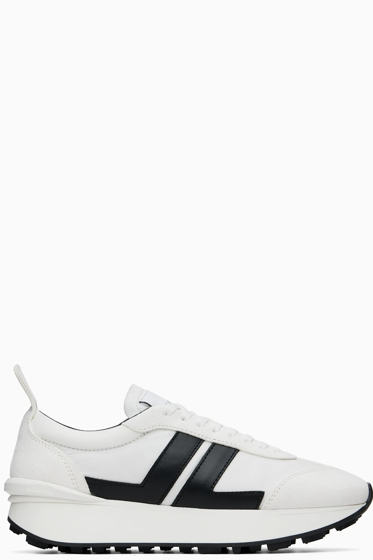 White & Black Bumpr Nylon Sneakers